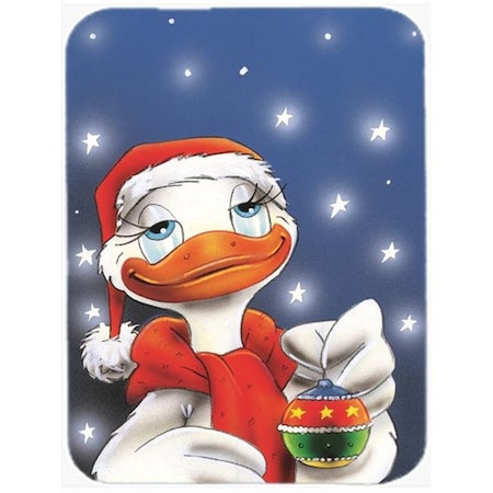 Carolines Treasures AAH7196LCB Duck With Christmas Ornament Glass Large Cutting Board